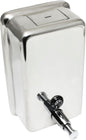 40 oz. Stainless Steel Vertical Soap Dispenser Surface Mounted - Commercial Soap Dispenser Stainless Steel Pump Refillable Liquid Hand Soap Dispenser for Bathroom