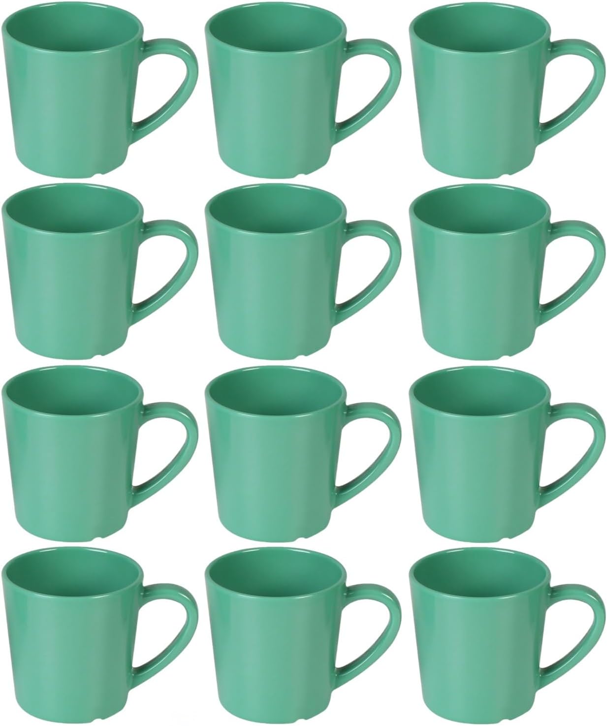 7 oz Mug/Cup Melamine Set of 12- Dishwasher Safe Break-Resistant Coffee Cup Set Reusable Plastic Cup for Latte Cappuccino Cocoa Hot Tea Mocha Home Cafe Restaurants