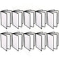 8-1/2” x 11” Four Page Book Fold Restaurant Menu Covers 4 Page 8 View Set of 10 - Crystal Clear Menu Covers Sleeve Menu Folder Menu Book Holders for Bar Cafe Restaurant