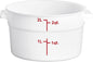 Round Food Storage Container Polypropylene - Commercial Food Storage Containers Meal Prep Containers Reusable Food Containers for Pantry Kitchen Storage Organization