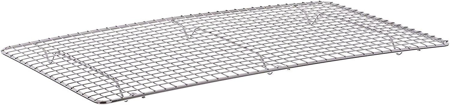 Rectangular Wire Pan Grate Chrome-Plated Set of 2-Fits Third Size  Cooling Rack Baking Sheet GraSheet Cookie Panste Cake Rack for Pies Cookies Pastries Cakes