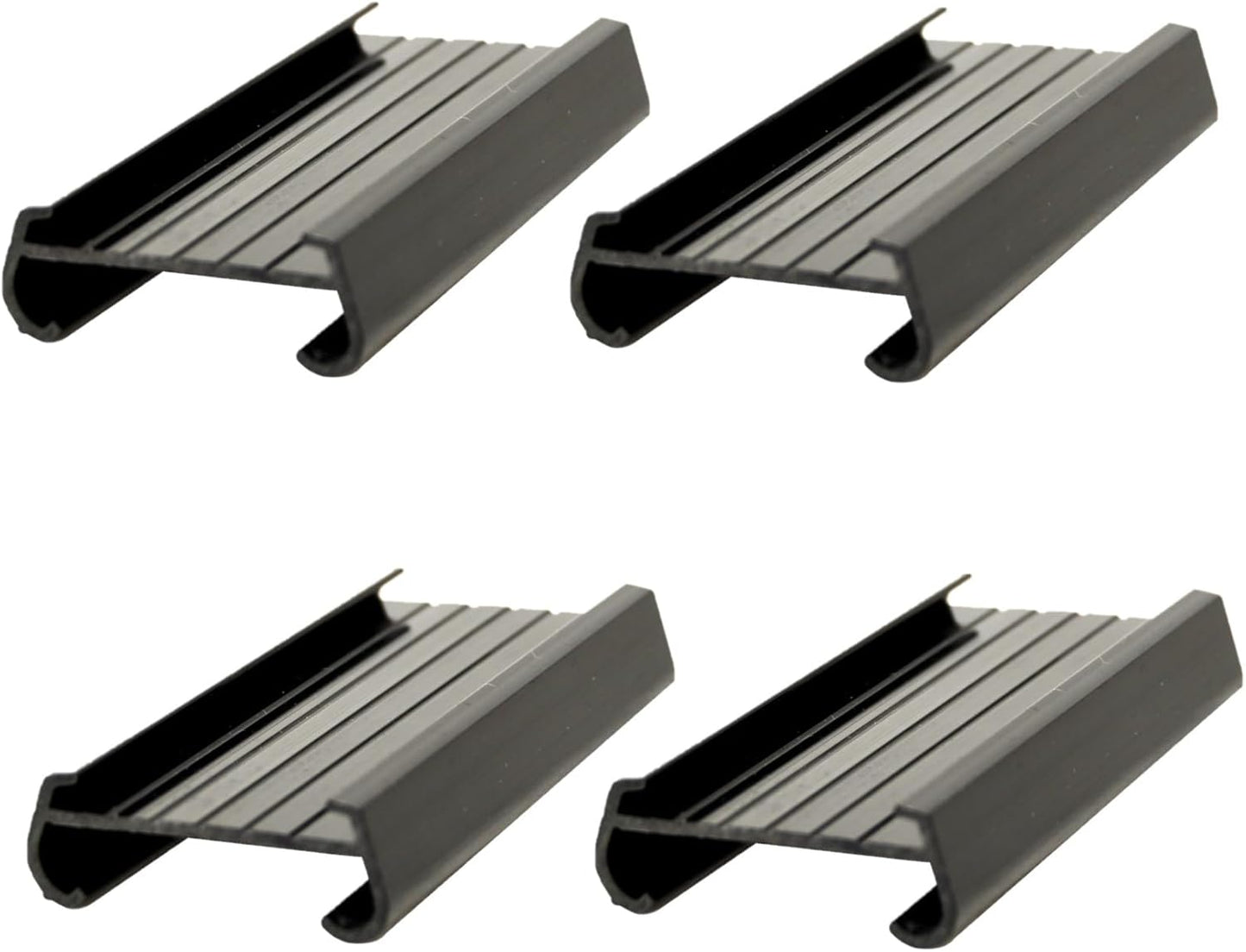 Set of 4 Black Plastic Shelf Label - Wire Shelf/Rack Label Holders Wire Shelf Label Holder Rack Label Holder Compatible with Metro Shelves