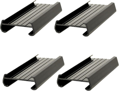 Set of 4 Black Plastic Shelf Label - Wire Shelf/Rack Label Holders Wire Shelf Label Holder Rack Label Holder Compatible with Metro Shelves