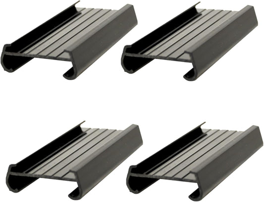 Set of 4 Black Plastic Shelf Label - Wire Shelf/Rack Label Holders Wire Shelf Label Holder Rack Label Holder Compatible with Metro Shelves