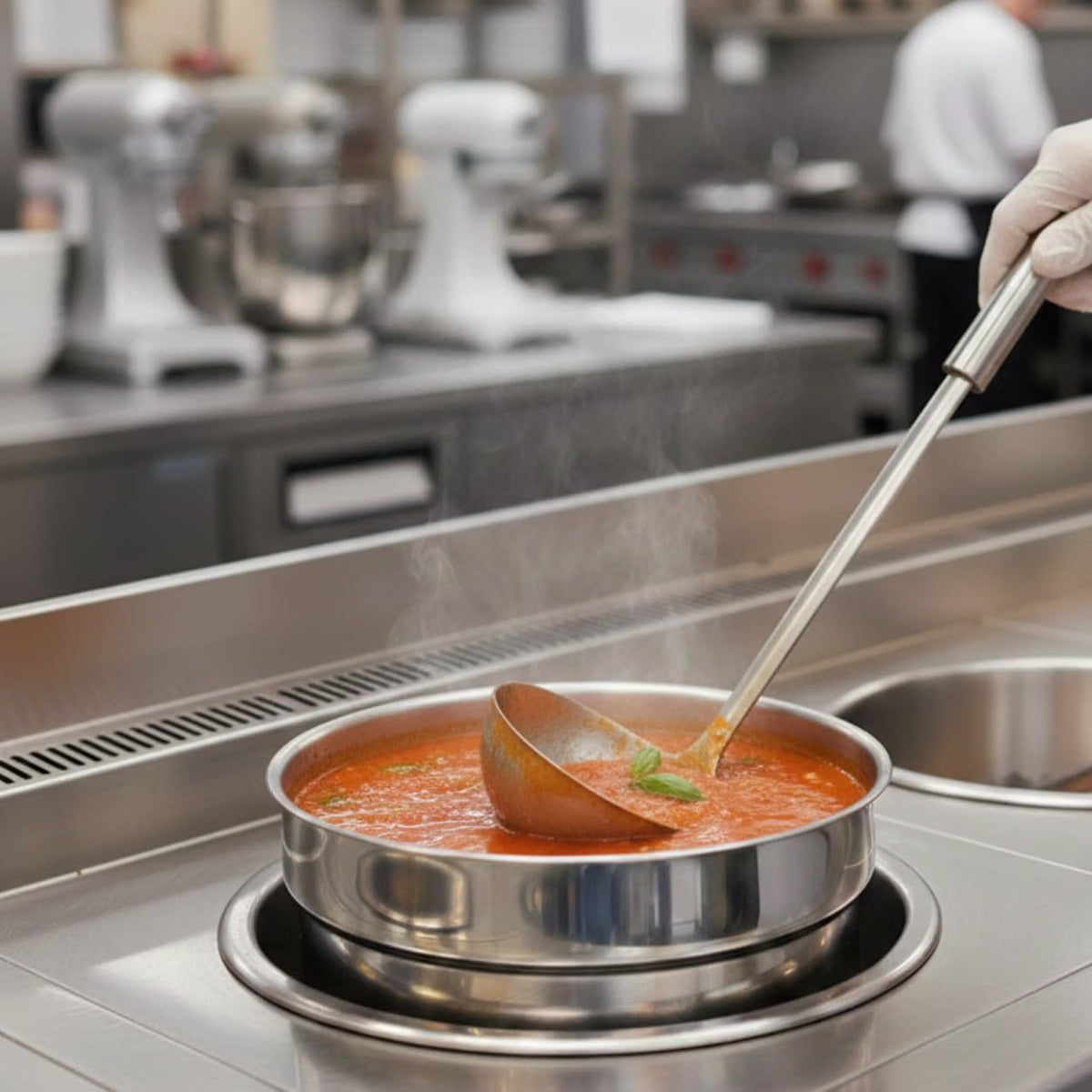 Stainless Steel Vegetable Inset Pan - for Soup Warmer and Soup Chafer Soup Pot Soup Station Applicable for Kitchen Hotel Catering Restaurant Buffet Parties Banquets