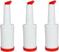 Pour and Store Fruit Juice and Liquor Pour Bottles  Set of 3- Juice Pouring Bottle Containers Bar Pour Bottles Plastic Juice Pour Bottles Plastic Barware for Bars & Event