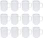 8 oz Mug Melamine Set of 12- Dishwasher Safe Break-Resistant Coffee Cup Set Reusable Plastic Cup for Latte Cappuccino Cocoa Hot Tea Mocha Home Cafe Restaurants
