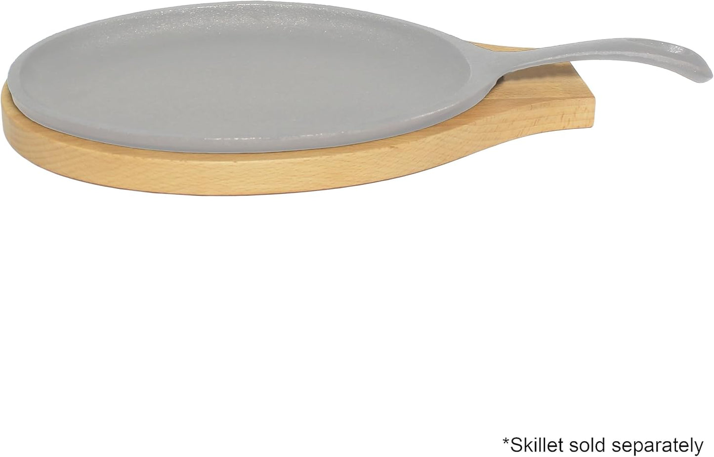 12-1/4" x 8" Fajita Board Beech Wood- Stackable Fajita Steak Plate Base Perfect for Sizzling Meals Wood Underliner Base Restaurant Home Kitchen