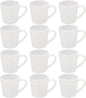 7 oz Mug/Cup Melamine Set of 12- Dishwasher Safe Break-Resistant Coffee Cup Set Reusable Plastic Cup for Latte Cappuccino Cocoa Hot Tea Mocha Home Cafe Restaurants
