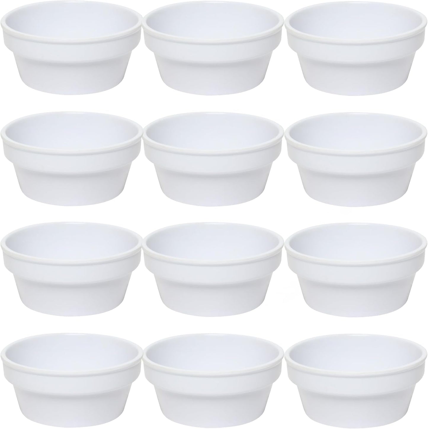 Sauce Cup/Ramekin Melamine Set of 12- Reusable Individual Round Condiments Cups Ramekins Dipping Sauce Cup Portion Dipping Sauce Kitchen Cups