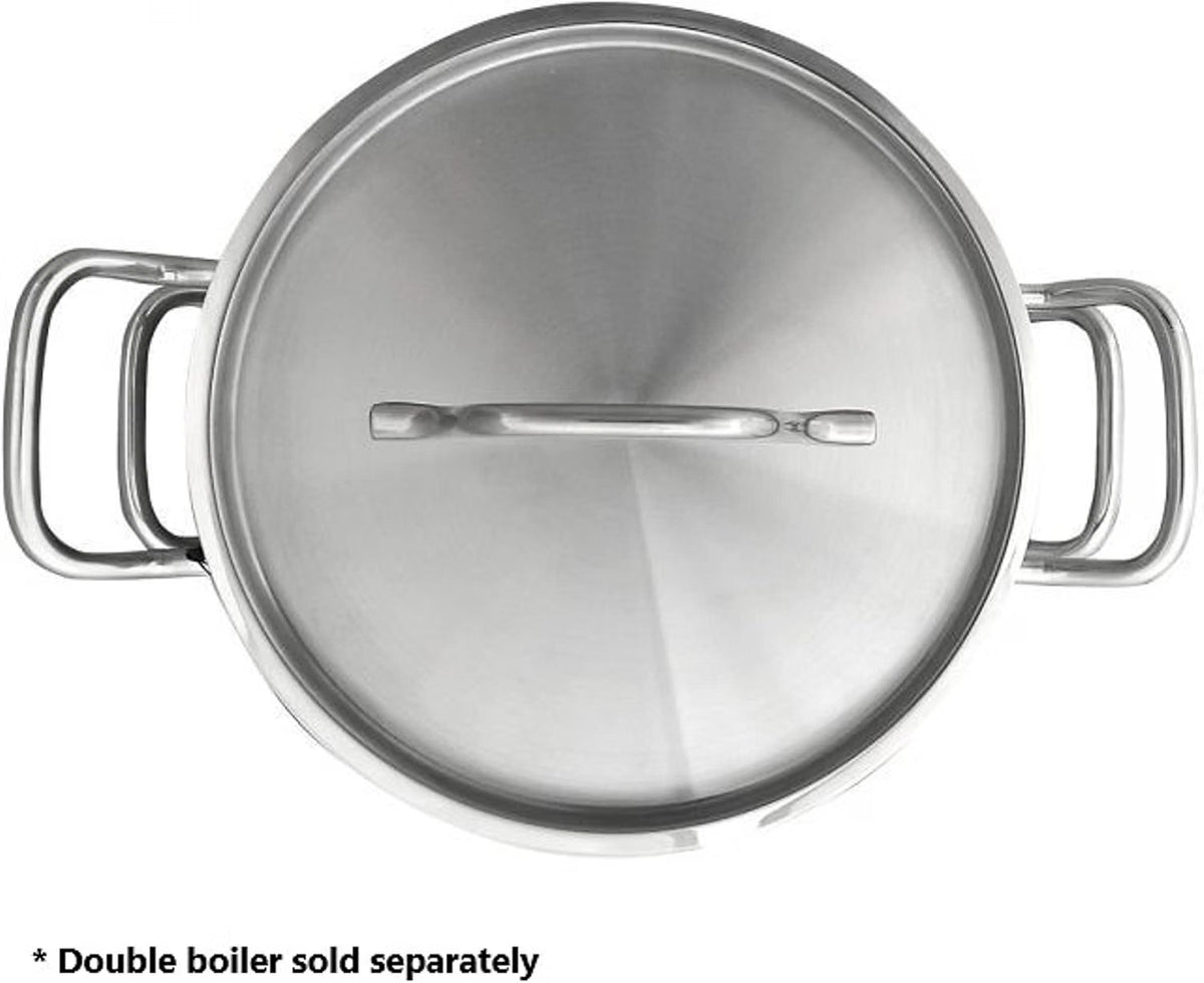 Stainless Steel Double Boiler Cover Thickness- Steam Melting Pot Cover Stainless Steel for Melting Chocolate Candy Butter and Cheese Dishwasher & Oven Safe