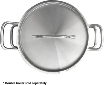 Stainless Steel Double Boiler Cover Thickness- Steam Melting Pot Cover Stainless Steel for Melting Chocolate Candy Butter and Cheese Dishwasher & Oven Safe