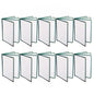 8-1/2” x 11” Four Page Book Fold Restaurant Menu Covers 4 Page 8 View Set of 10 - Crystal Clear Menu Covers Sleeve Menu Folder Menu Book Holders for Bar Cafe Restaurant