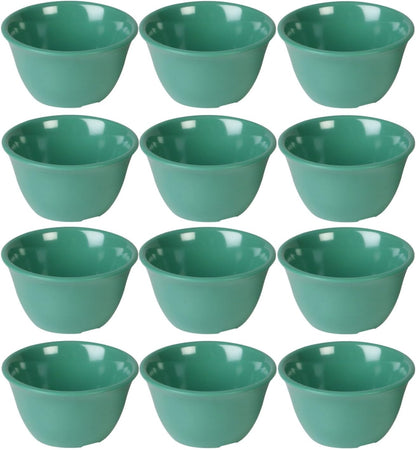 Bouillon Cup Color Melamine Set of 12- Dishwasher Safe Break-Resistant Reusable Bowls Serving Soup Bowl Broth Cups Soup Bowls Ice Cream Dipping Sauce