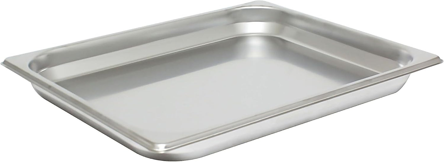 Deep Stainless Steel Anti-Jamming Steam Pan 22 Gauge- Chafing Steam Table Pans Catering Food Storage Metal Pan Hotel Pan for Restaurant Events Catering Use