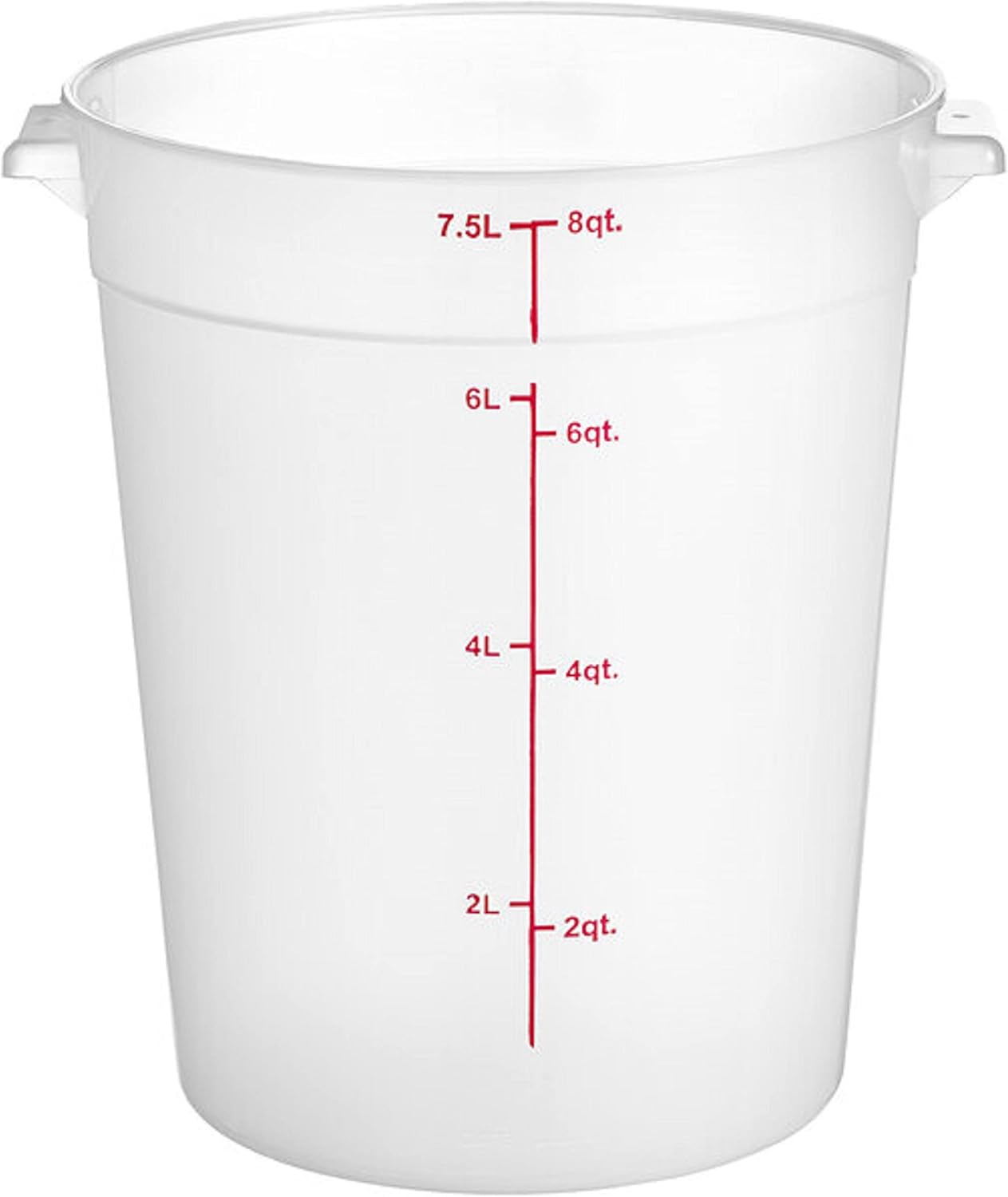 Round Food Storage Container Translucent Polypropylene- Commercial Food Storage Containers Meal Prep Containers Reusable Food Containers for Pantry Kitchen Storage Organization