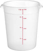 Round Food Storage Container Translucent Polypropylene- Commercial Food Storage Containers Meal Prep Containers Reusable Food Containers for Pantry Kitchen Storage Organization