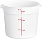 Round Food Storage Container Polypropylene - Commercial Food Storage Containers Meal Prep Containers Reusable Food Containers for Pantry Kitchen Storage Organization