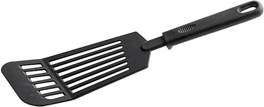 12” Slotted Spatula High-Heat Nylon & Polypropylene Handle Black Color-Slotted Kitchen Spatulas High Heat Resistant Cooking Utensils Ideal Cookware for Fish Eggs Pancakes