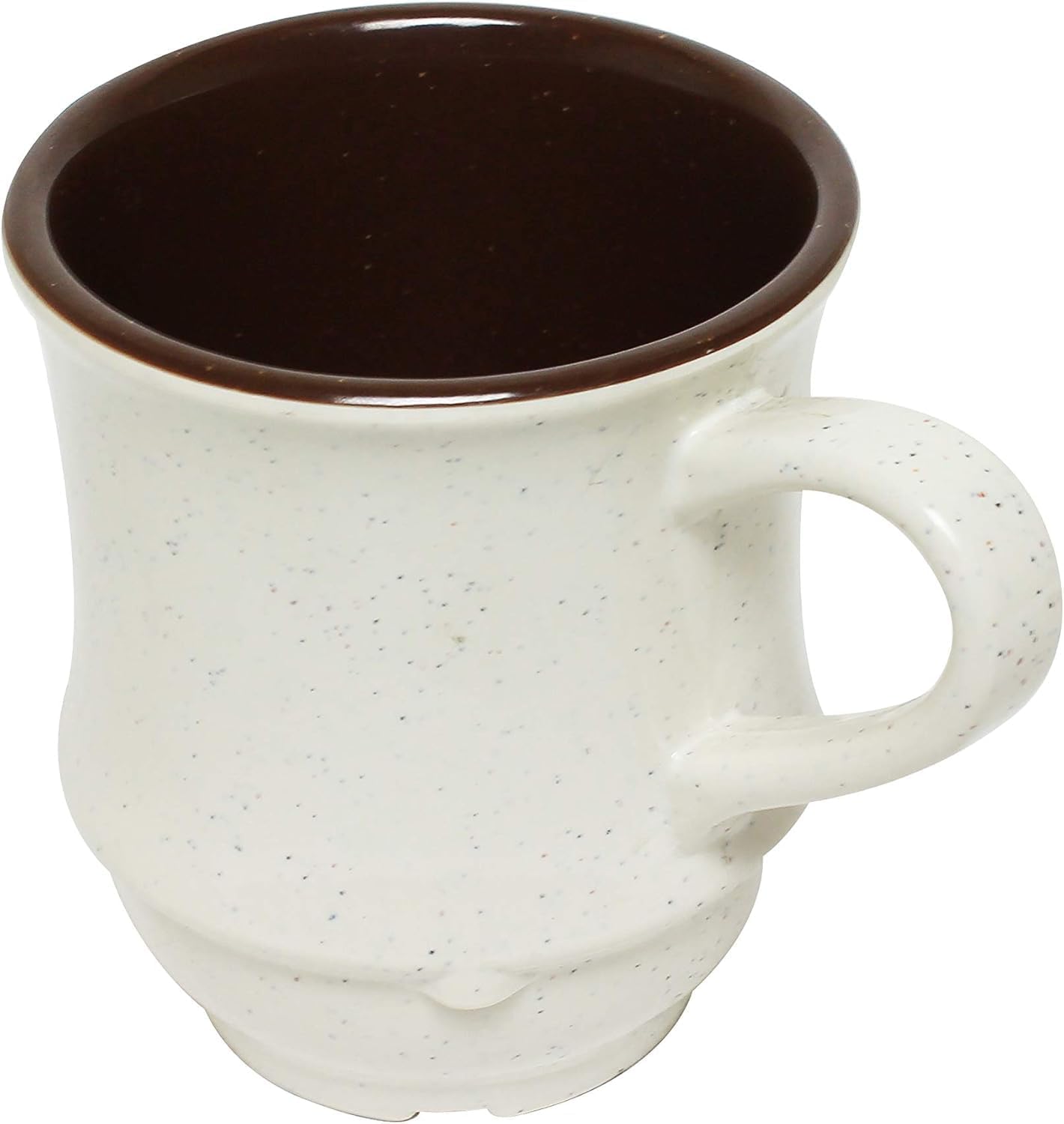 9 oz Arcadia Two-Tone Mug Round Base Melamine Set of 12- Dishwasher Safe Break-Resistant Coffee Cup Set Reusable Plastic Cup for Latte Cappuccino Cocoa Hot Tea Home Cafe Restaurants