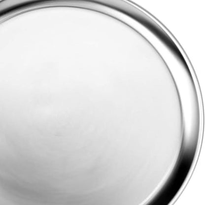 Pizza Tray Pan Wide Rim Aluminum Set of 3- Bakeware Round Pizza Pan Pizza Tray Baking Tray Round Baking Tray for Home Kitchen Pizzeria & Restaurants