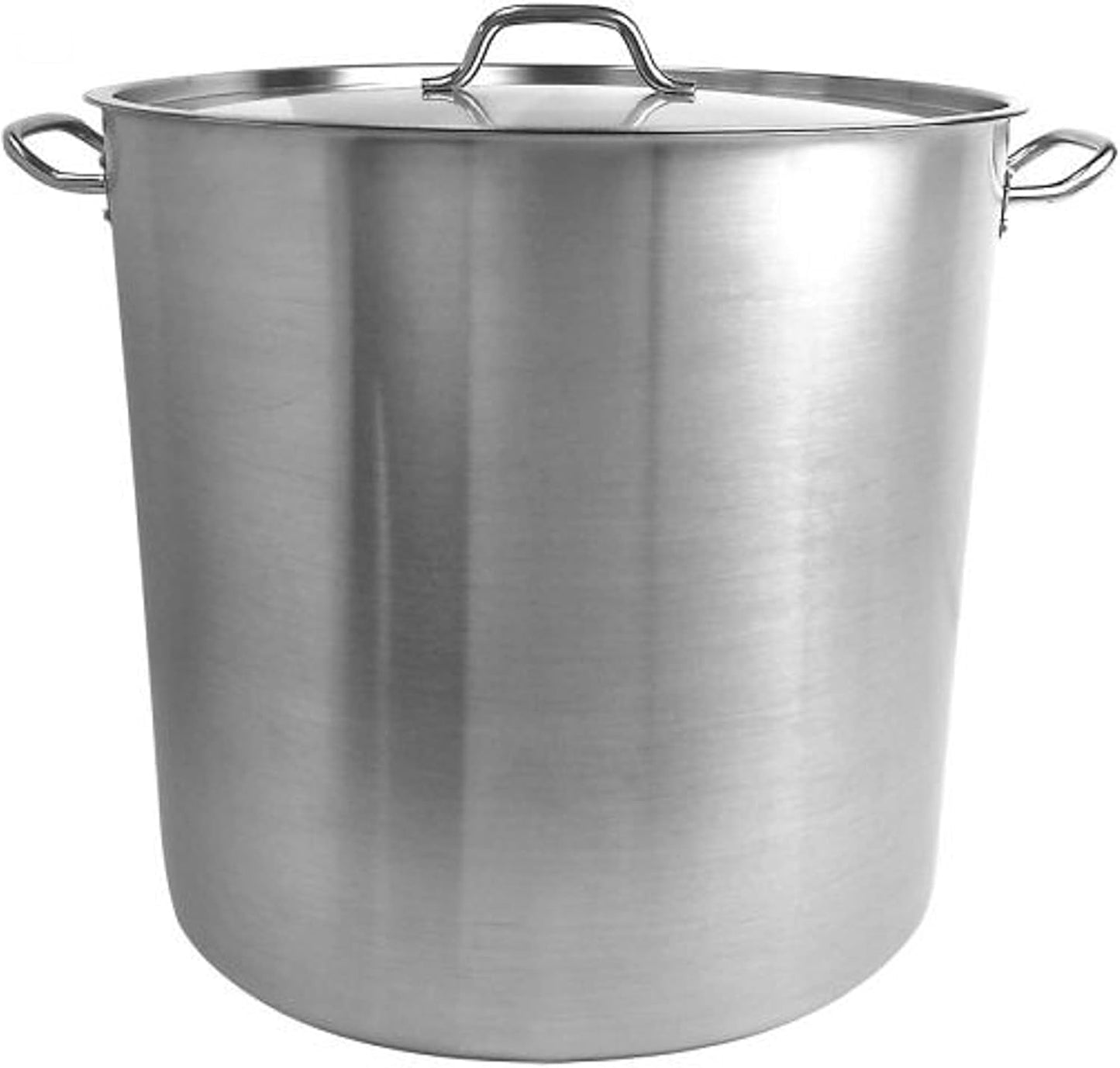 Stainless Steel Stock Pot with Lid - Heavy Duty Induction Large Stock Pot Stew Pot Cookware for Simmering Soup Canning Soup Pasta VegetableOven Safe & Induction Ready