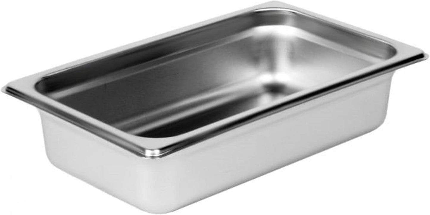 Deep Stainless Steel Anti-Jamming Steam Pan 24 Gauge- Chafing Steam Table Pans Catering Food Storage Metal Pan Hotel Pan for Restaurant Events Catering Use