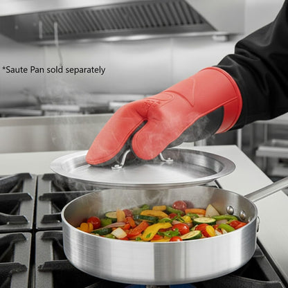 Aluminum 3.5mm Thickness Sauté Pan and Aluminum Cover - Cooking Pan Chef Cooking Pan Frying Pan Skillet for Home and Restaurant Cookware NSF Certified Dishwasher Safe