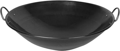 Steel Curved Rim Wok- Stir Fry Pan for Chinese Japanese and Cantonese Cuisine Stir Fry Pans Traditional Woks Grilling Frying Steaming Made in Taiwan