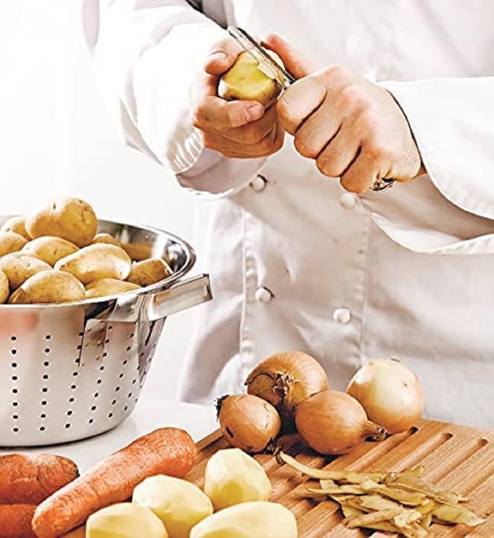 6" Vegetable Peeler Stainless Steel with Iron Handle - Peelers for Fruit Veggie Potatoes Carrot Cucumber Vegetable Fruit Peelers for Kitchen Home Restaurants