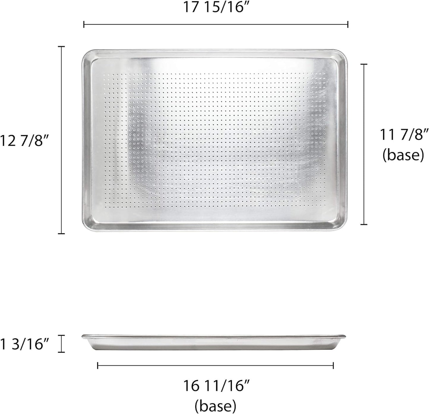 18" x 13" Perforated Aluminum Sheet Pan- Oven Safe Baking Pan Baking Tray Cookie Sheet Baking Sheet Perfect for Baking Roasting and More