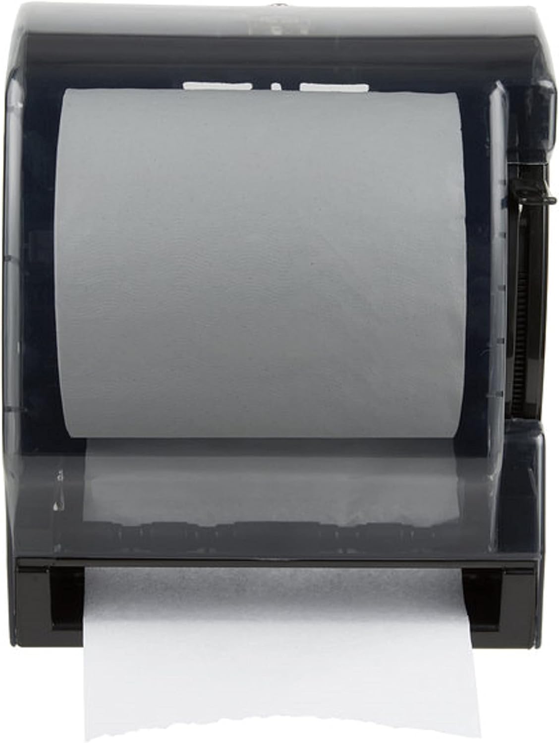 Square Plastic Lever Roll Paper Towel Dispenser 11" x 10-1/2" x 13-1/2"-Manual Towel Dispenser Tissue Holder Wall Mounted Dispenser with Zero Waste for Home and Business