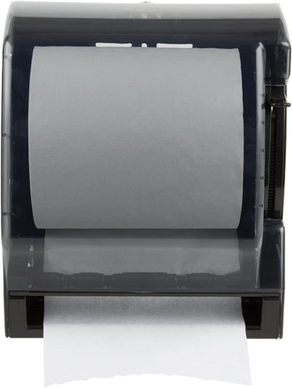Square Plastic Lever Roll Paper Towel Dispenser 11" x 10-1/2" x 13-1/2"-Manual Towel Dispenser Tissue Holder Wall Mounted Dispenser with Zero Waste for Home and Business