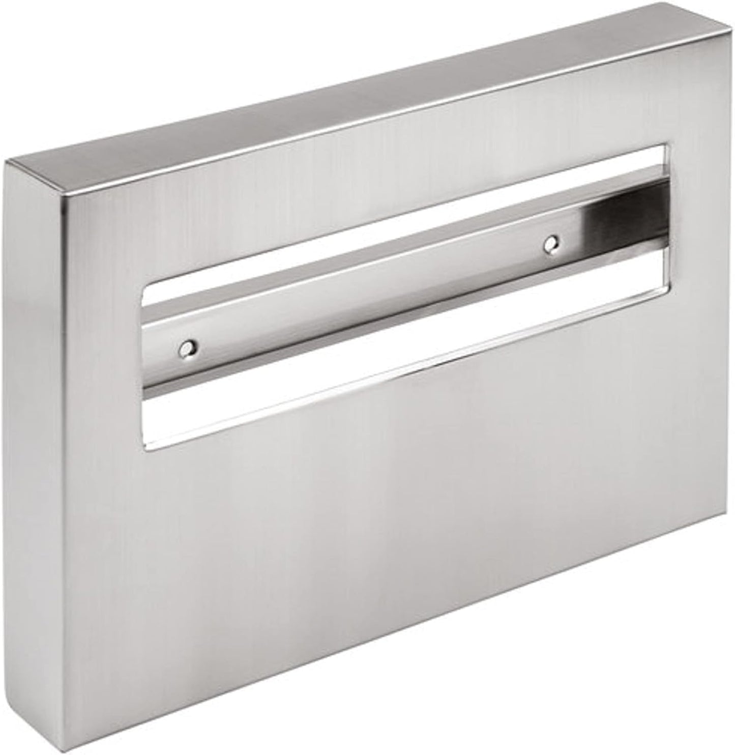 15-5/8" x 11-1/2" x 2" Stainless Steel Toilet Seat Cover Dispenser Fits 500 Sheets - Wall Mounted Toilet Seat Cover Holder for Commercial Office Restaurants Hospitals Schools