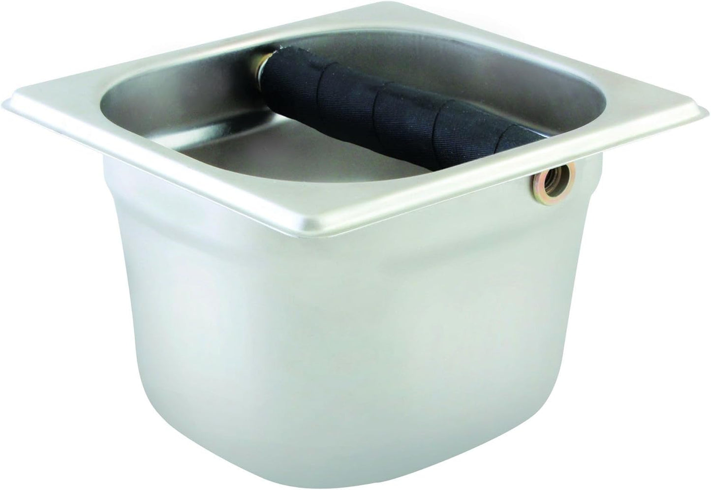 Deep Commercial Grade Stainless Steel Coffee Knock Box with Rubber Knock Bar 0.6mm Thickness- Durable Barista Espresso Knock Box Perfect for Restaurant Cafes Home