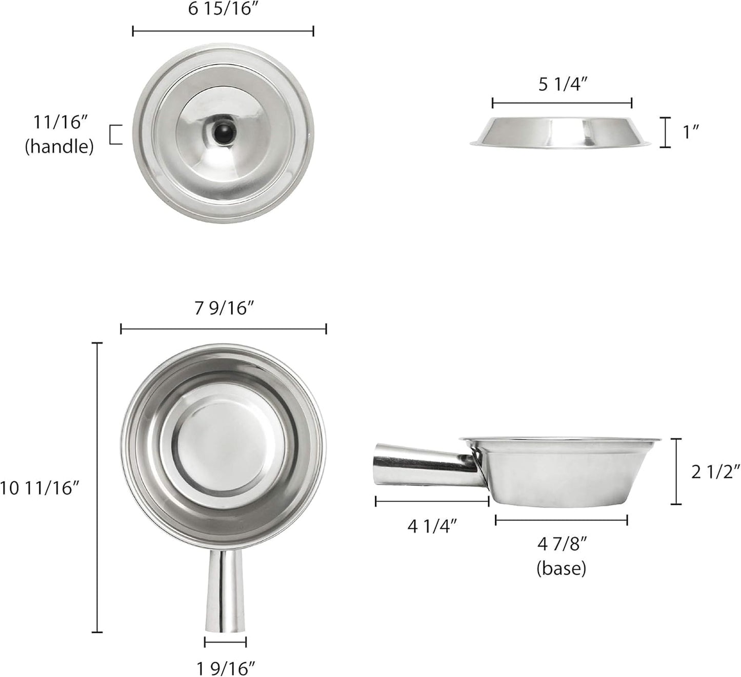 7-1/4” Stainless Steel Pot with Lid- Stock Pot Soup Pot Cooking Pot Casserole Dish with Lid Cookware Multipurpose Cookware Pot for Soup Pot Sauce pot Stew Pot Simmering Pot
