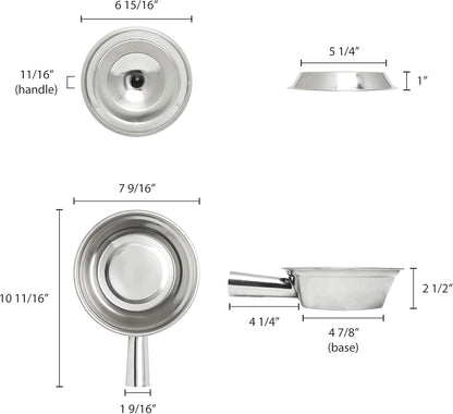 7-1/4” Stainless Steel Pot with Lid- Stock Pot Soup Pot Cooking Pot Casserole Dish with Lid Cookware Multipurpose Cookware Pot for Soup Pot Sauce pot Stew Pot Simmering Pot