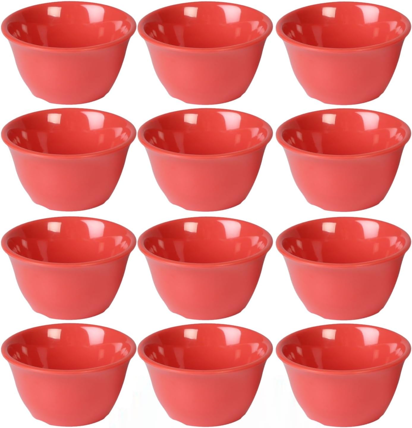 Bouillon Cup Color Melamine Set of 12- Dishwasher Safe Break-Resistant Reusable Bowls Serving Soup Bowl Broth Cups Soup Bowls Ice Cream Dipping Sauce