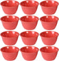Bouillon Cup Color Melamine Set of 12- Dishwasher Safe Break-Resistant Reusable Bowls Serving Soup Bowl Broth Cups Soup Bowls Ice Cream Dipping Sauce