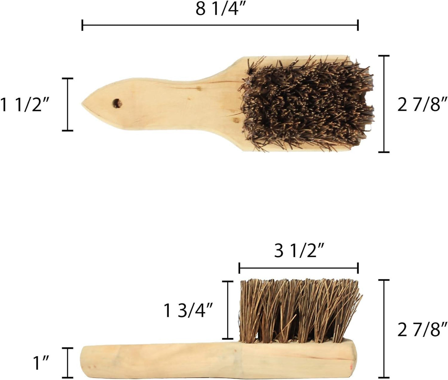 Wok Brush Palmyra Bristles with Wooden Handle - Wok Brush Cleaning Brush Kitchen pan Brush Scrub Brush Kitchen Cleaning Brush Pot Scraper Scrubber Dish Pan Brush for Cooking