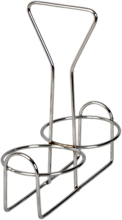 Condiment Jar Holder Iron Plated Hole Size: 3-3/8" Diameter - Condiment Rack Holder Table Caddy Tabletop Seasoning Spice Organizer for Home and Restaurant