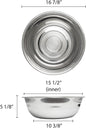 Polar Basin Stainless Steel bowl Heavy Duty Dent-Resistant with Contoured neck - Mixing Bowl Prep Bowl Metal Bowl Great for Prepping Cooking Baking Meal Prep Bowl