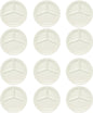 3 Compartment 10 1/4” Divided Plate Melamine Set of 12- Dishwasher Safe Break-Resistant Serving Platter Dinner Plates Portion Plates for Dinner Home Kitchen Restaurants