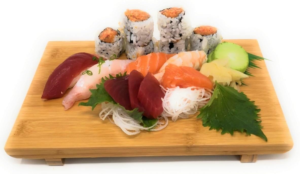 Sushi Plate Japanese Sushi Serving Plate Appetizer Plates Serving Dish Sushi Tray Sushi Plate Sushi Tray Serving Plate for Kitchen Home Restaurants