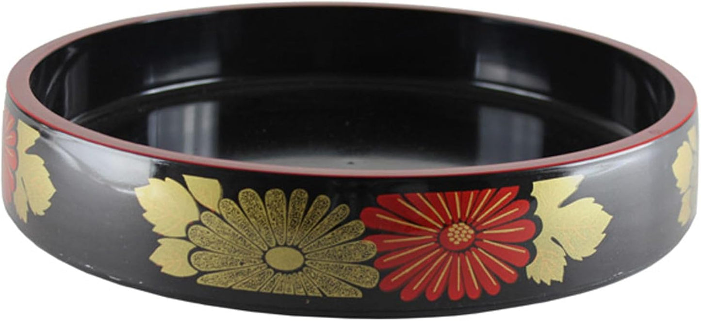 Round Sushi Party Serving Tray - Japanese Style Tableware Food Serving Tray Sushi Plate Appetizer Serving Plates Sushi Serving Platter for Sashimi Seafood Sushi Restaurant Home