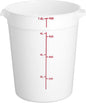 Round Food Storage Container Polypropylene - Commercial Food Storage Containers Meal Prep Containers Reusable Food Containers for Pantry Kitchen Storage Organization