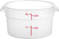 Round Food Storage Container Translucent Polypropylene- Commercial Food Storage Containers Meal Prep Containers Reusable Food Containers for Pantry Kitchen Storage Organization