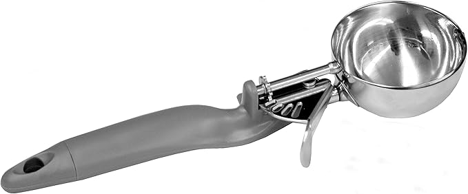 Lever Disher #30 Stainless Steel Ergo Handle- Ice Cream Cookie Scooper for Baking Cookie Scoops Portion Control Scoop Cupcake Batter Ice Cream Yogurt Gelatos