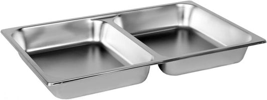 Full Size 2-1/2" Deep Stainless Steel Anti-Jamming Divided Steam Pan 24 Gauge- Chafing Steam Table Pans Catering Food Storage Metal Pan Hotel Pan for Restaurant Events Catering Use