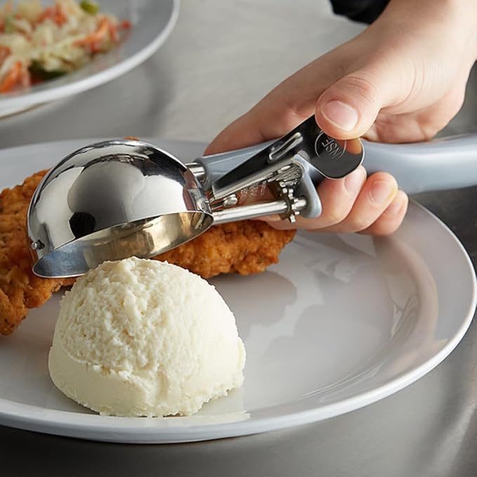 Lever Disher #30 Stainless Steel Ergo Handle- Ice Cream Cookie Scooper for Baking Cookie Scoops Portion Control Scoop Cupcake Batter Ice Cream Yogurt Gelatos